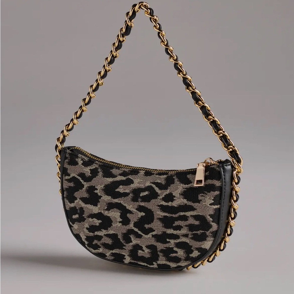 Leopard Print Chain Mini-Bag - Picture 3 of 5